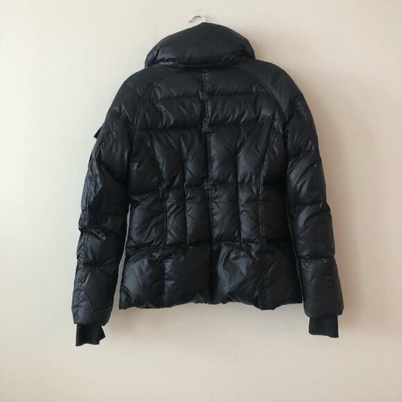 S13 NYC Black Shiny Down Puffer Coat - Picture 6 of 8